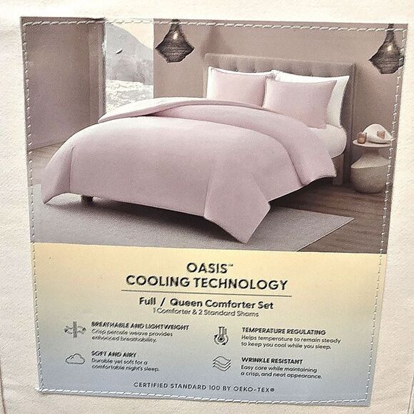 Koolaburra By Ugg Oasis Cooling Technology Full/Queen Comforter Set- Pink - Picture 4 of 8